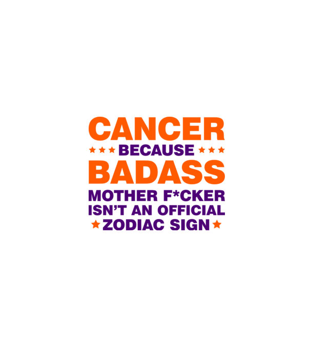 Badass zodiac CANCER model alb pe tricou