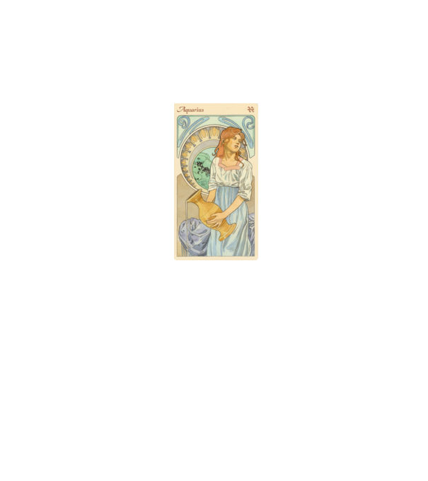 Horoscop Tarot VARSATOR model alb pe tricou