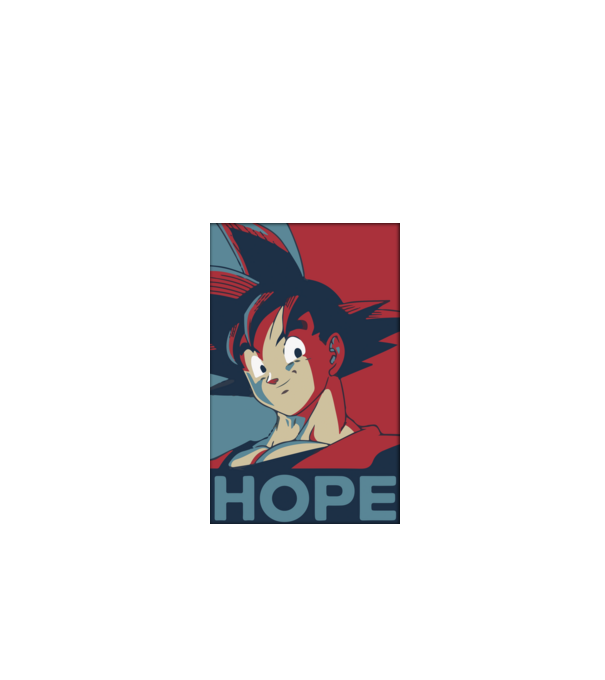 goku hope dragonball model negru pe tricou