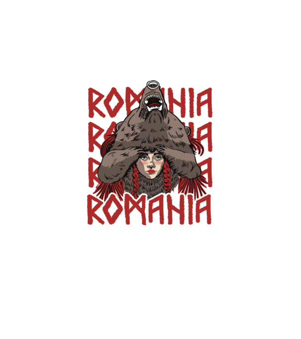 Dansul Ursului romania model negru pe tricou