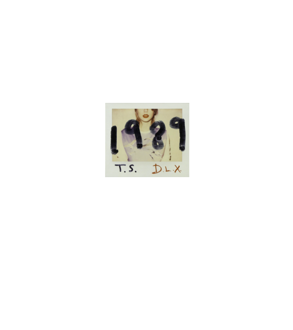 Taylor Swift polaroid model alb/roșu pe tricou