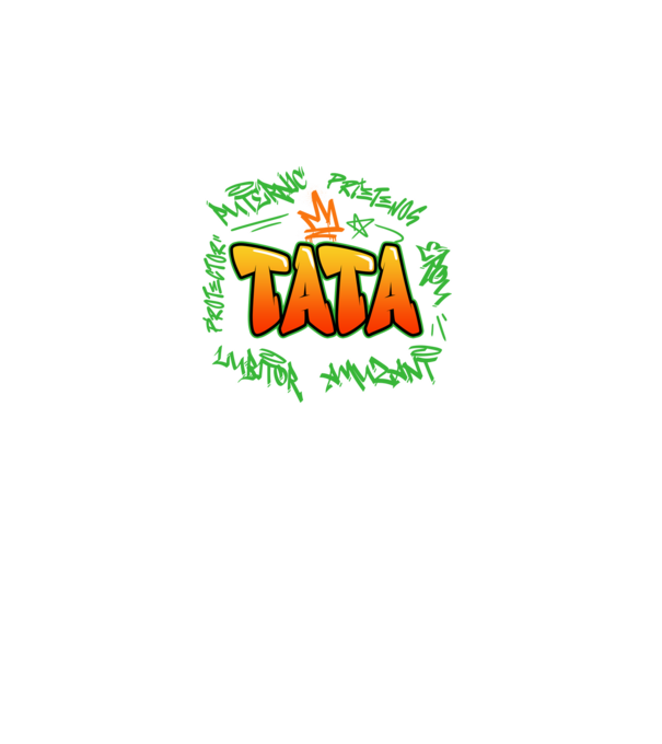 Graffiti tata model negru pe tricou