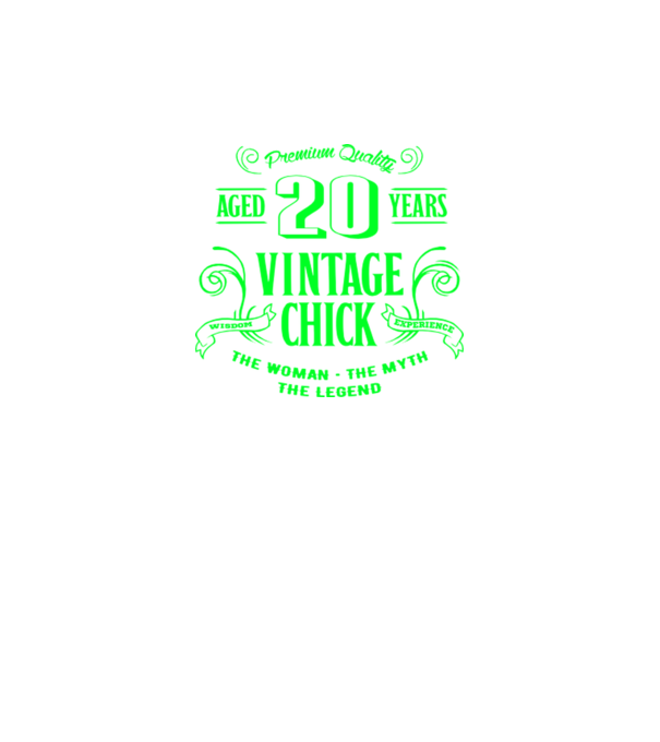 Vintage chick - 20 model verde neon pe tricou