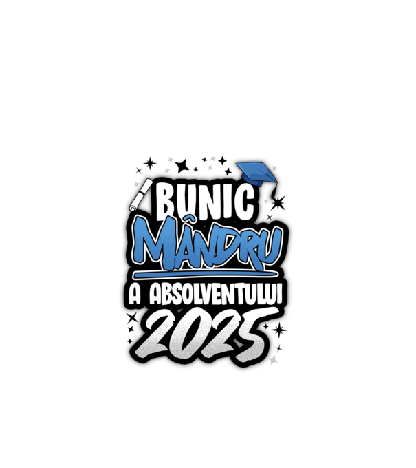 Bunic MÂNDRU a absolventului model alb pe tricou