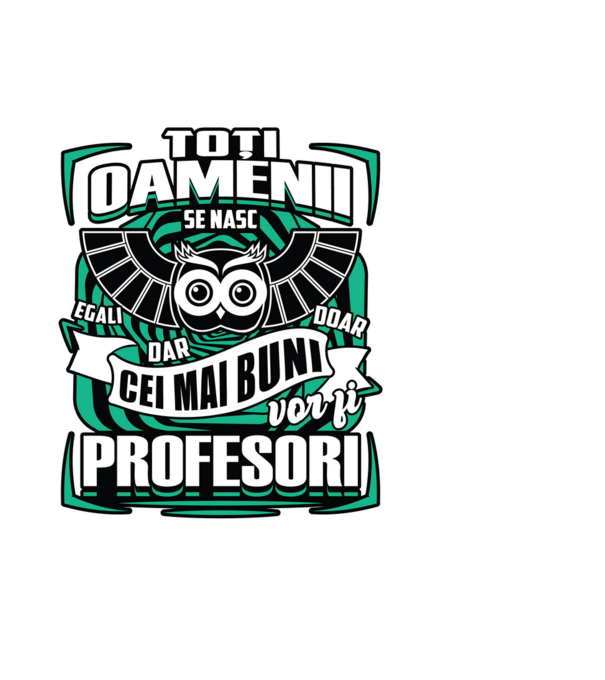 Toți oamenii profesori model negru pe tricou