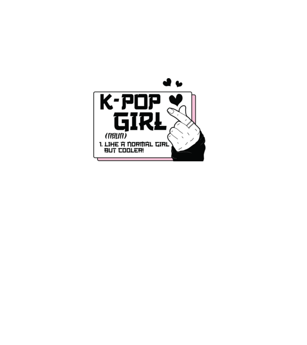 K-POP FANGIRL model alb pe tricou