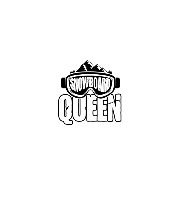 snowboard queen 01 model negru pe tricou