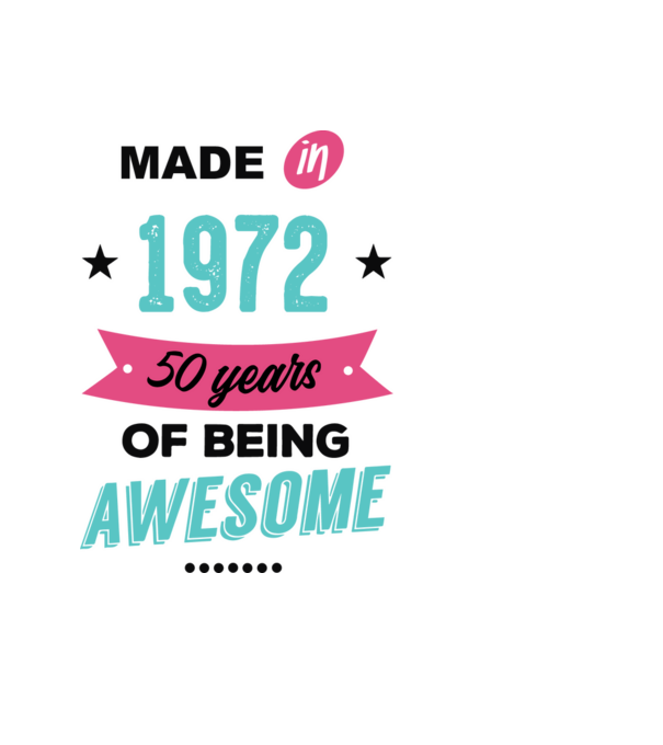 MADE in 1972 model negru pe tricou