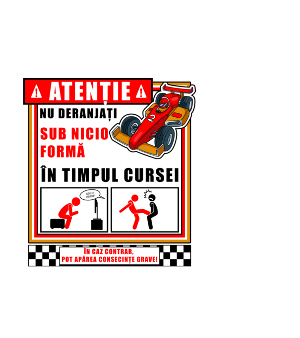 atenție model negru pe tricou