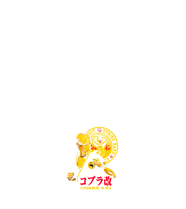 cobra kai poster model negru pe tricou