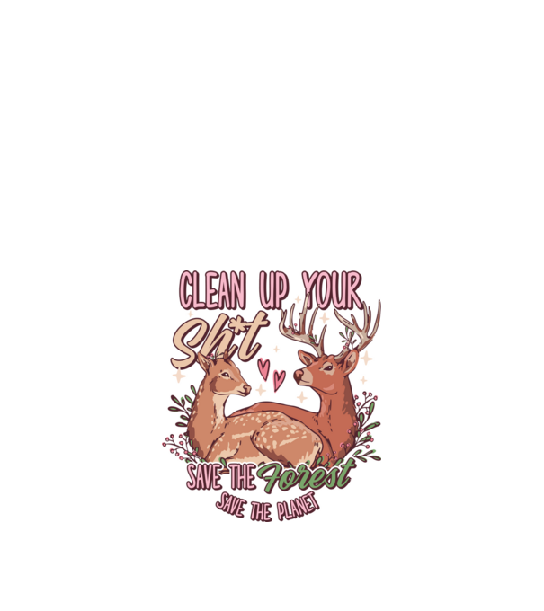 Save the forest model alb pe tricou