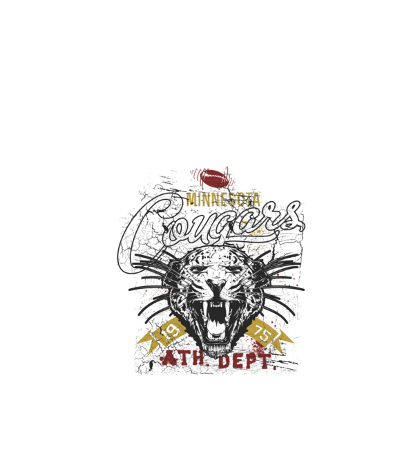 Minesota Cougars  TEXTURED model negru pe tricou