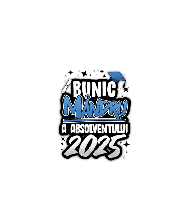 Bunic MÂNDRU a absolventului model alb pe tricou