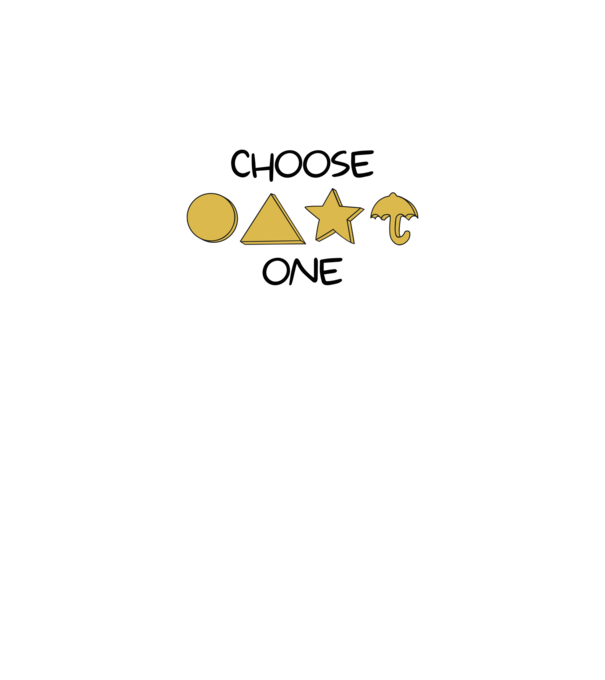 choose one squid game model alb pe tricou