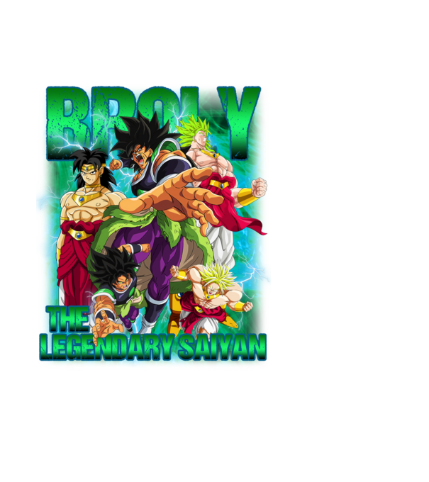 broly dragonball model negru pe tricou
