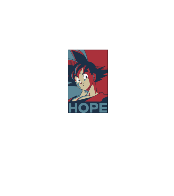 goku hope dragonball model albastru jeanși pe tricou