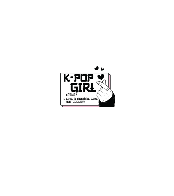 K-POP FANGIRL model alb pe tricou