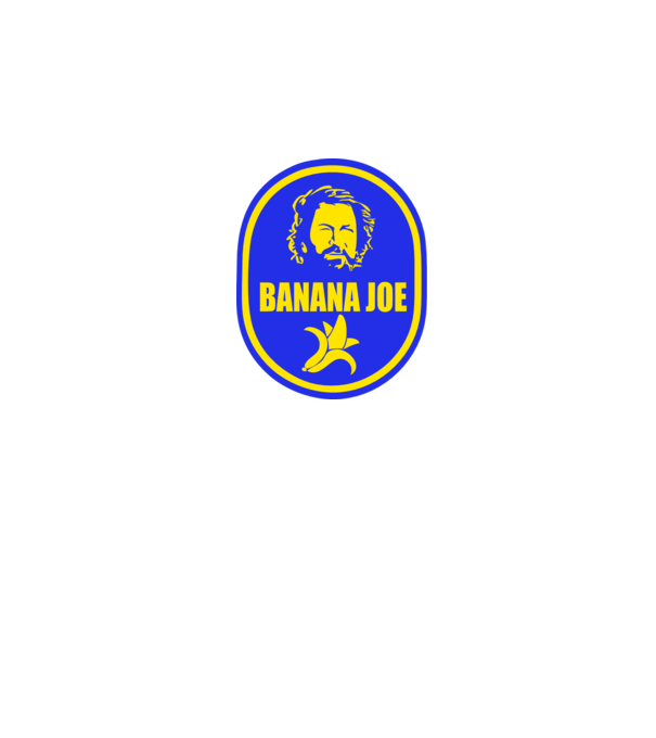 Banana Joe model alb pe tricou