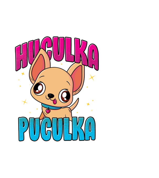 Huculka Puculka chivava model alb pe tricou
