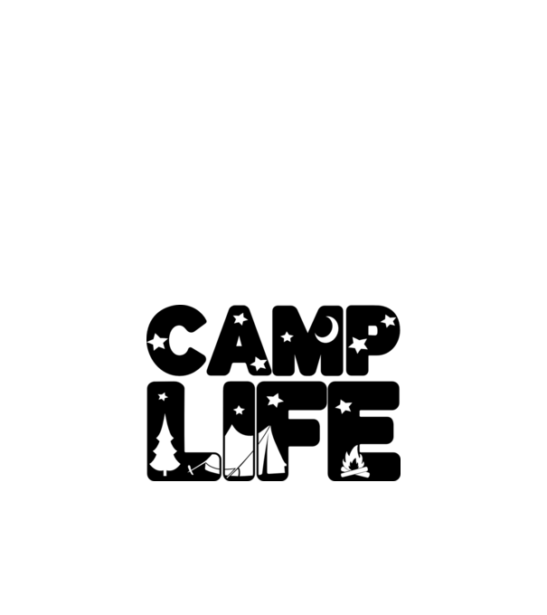 Camp life 2c model alb pe tricou