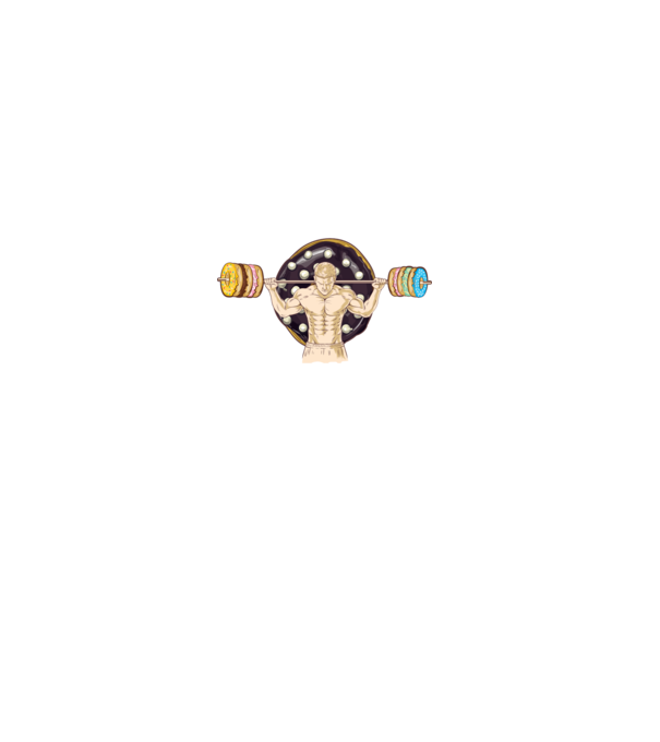 Powered by donuts model negru pe tricou