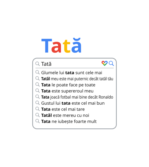căutare Google Tată model nisipiu pe tricou