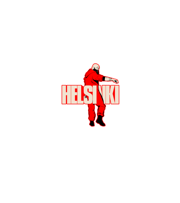 helsinki la casa de papel model negru pe tricou
