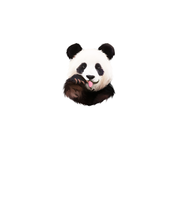 Panda face model roz pe tricou