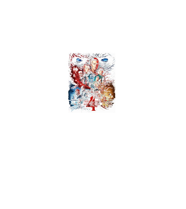 stranger things poster model negru pe tricou