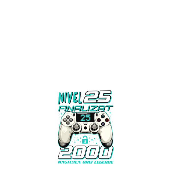 Nivel finalizat 25 2000 model alb pe tricou