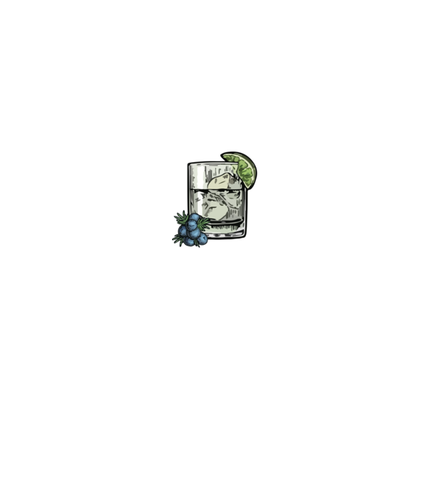 Let the fun be gin model albastru jeanși pe tricou