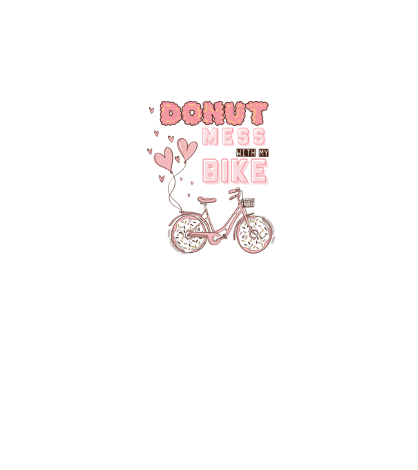Donut mess with my bike model alb pe tricou