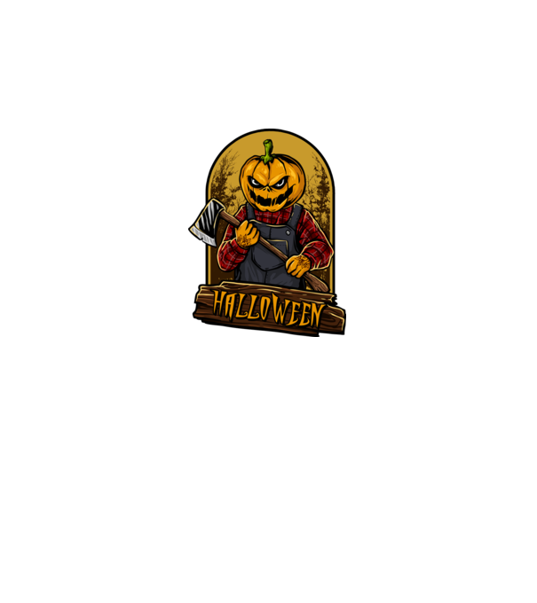 Scary halloween model negru pe tricou