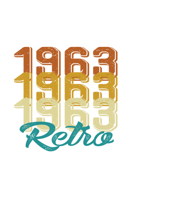 Retro 1963 model negru pe tricou