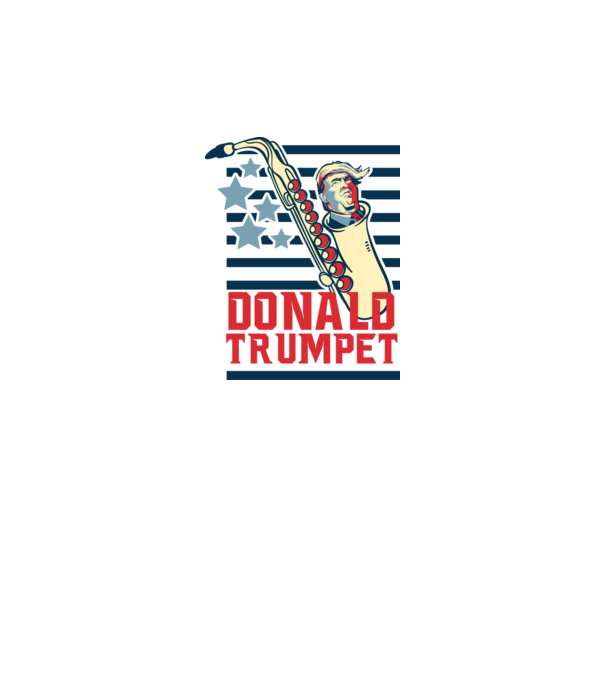 donald trumpet yoh model alb pe tricou