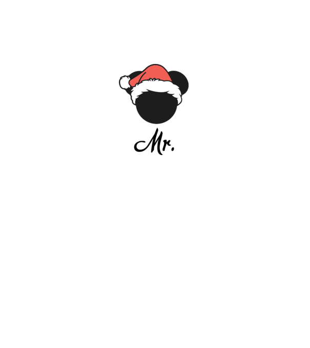 mr christmas model alb pe tricou