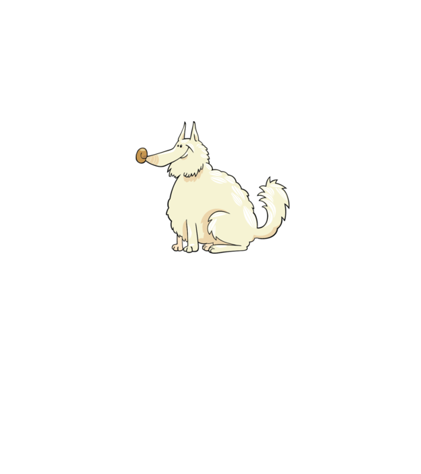 Dog silhouette model gri pe tricou