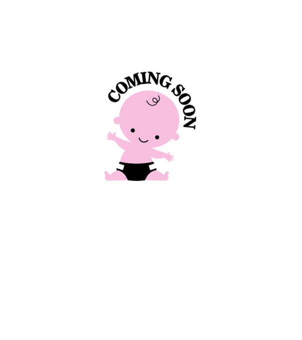 Coming soon baby model alb pe tricou