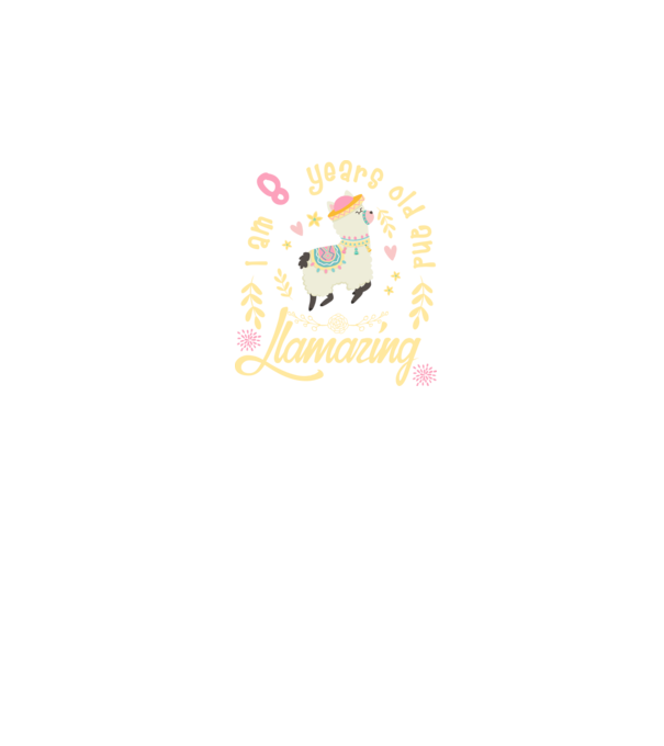 Birthday Llamazing 8 years old model negru pe tricou