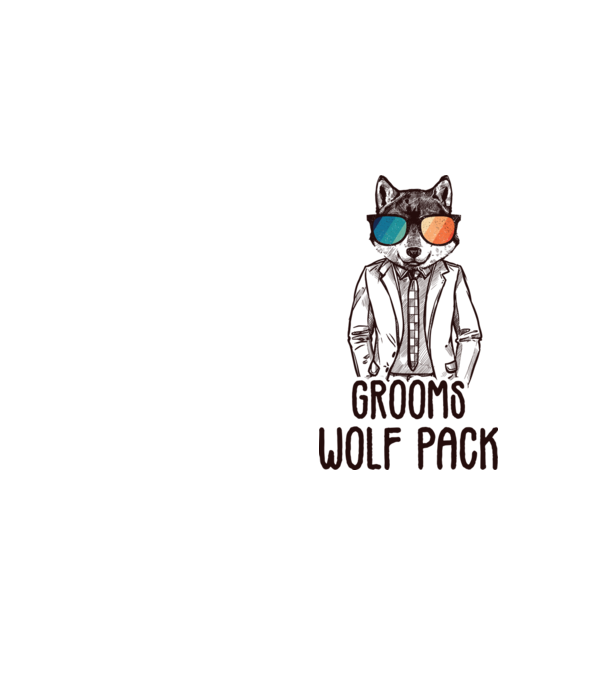 Grooms wolf pack model galben neon pe tricou