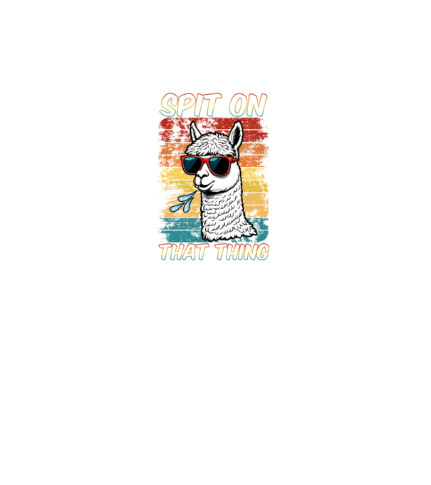 Spit on that thing llama rainbow Hawk Tuah model negru pe tricou