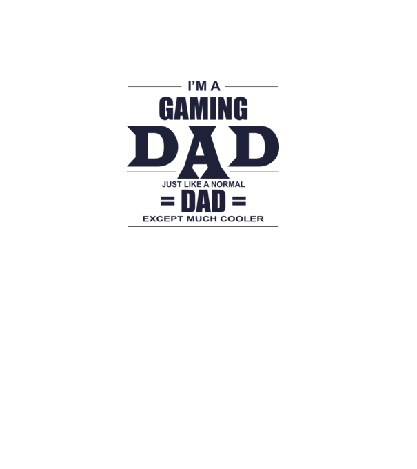 Gaming dad model alb pe tricou