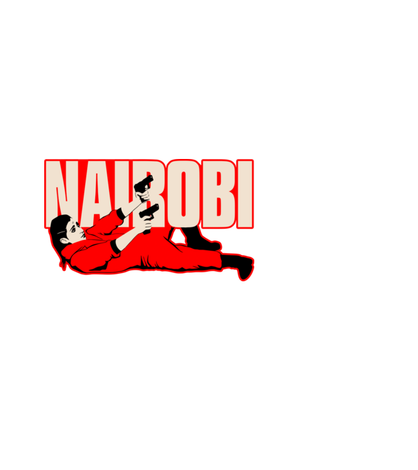nairobi la casa de papel model alb pe tricou
