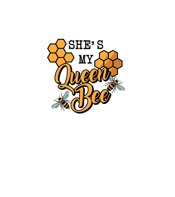 Queen Bee model turcoaz pe tricou