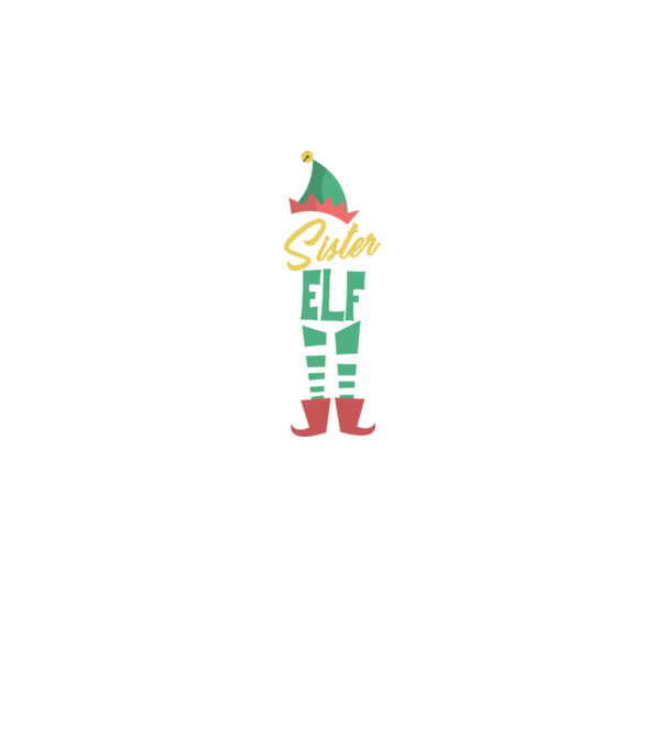 Elf family sister model negru pe tricou
