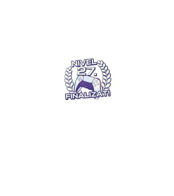 Nivel 27 finalizat! model negru pe tricou