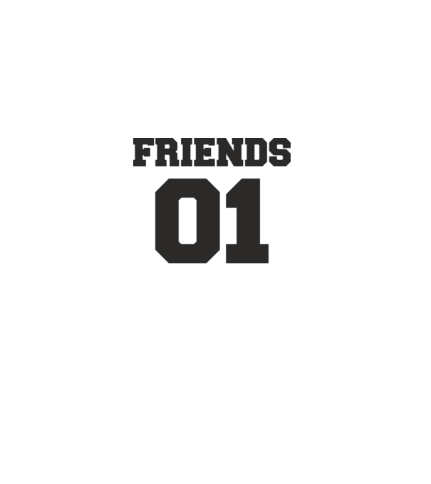 Friends 01 model alb pe tricou
