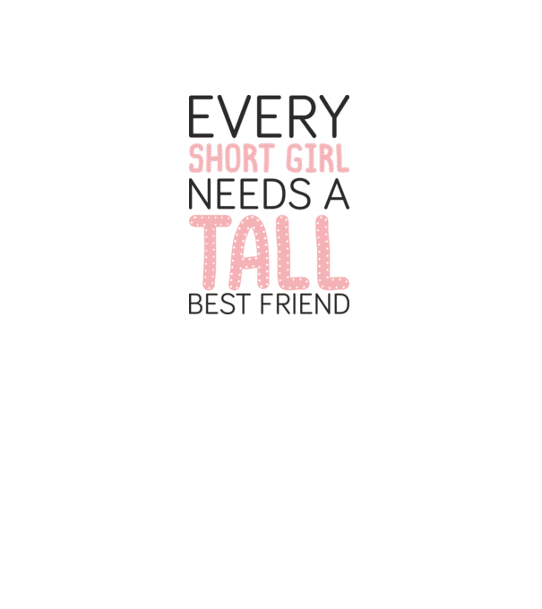 Tall Friend model alb pe tricou