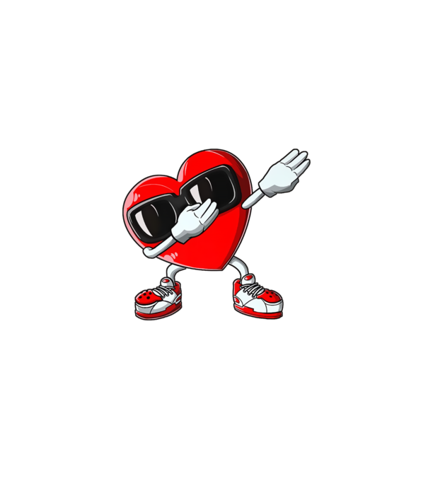 Dab inima model negru pe tricou