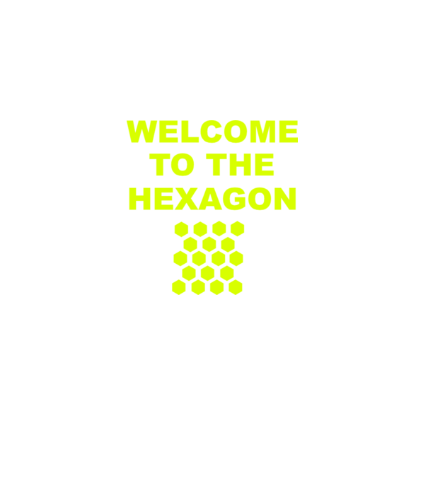 Welcome to the hexagon model albastru închis pe tricou